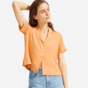 Everlane Silk Short-sleeved Square Shirt